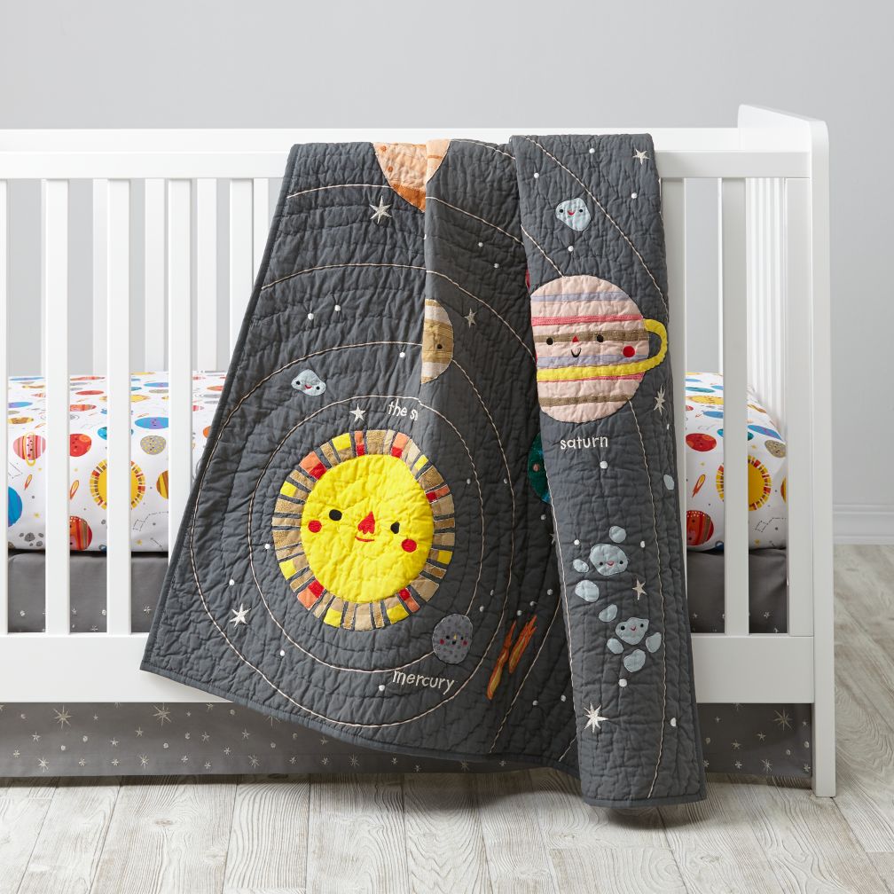 Land of Nod Deep Space Baby Quilt- For your future astronaut