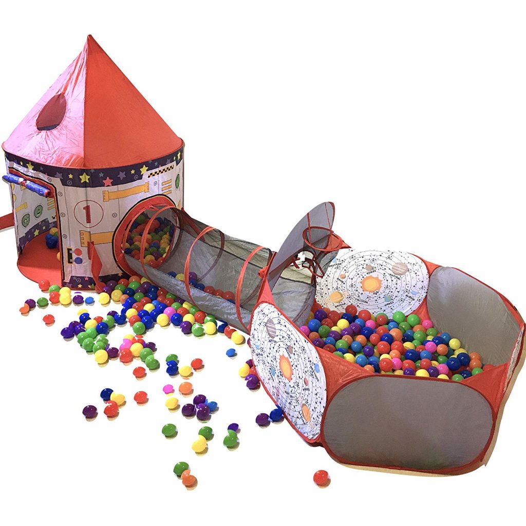 *HOLIDAY DIGEST PICK FOR FOLD AWAY* Playz Tent, Tunnel, and Ball Pit: Astronaut themed fun